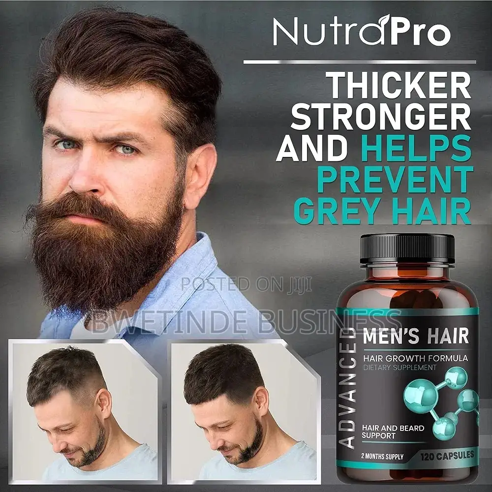 Hair,Beard Growth Supplement Gray Hair Treatment.120 Caps