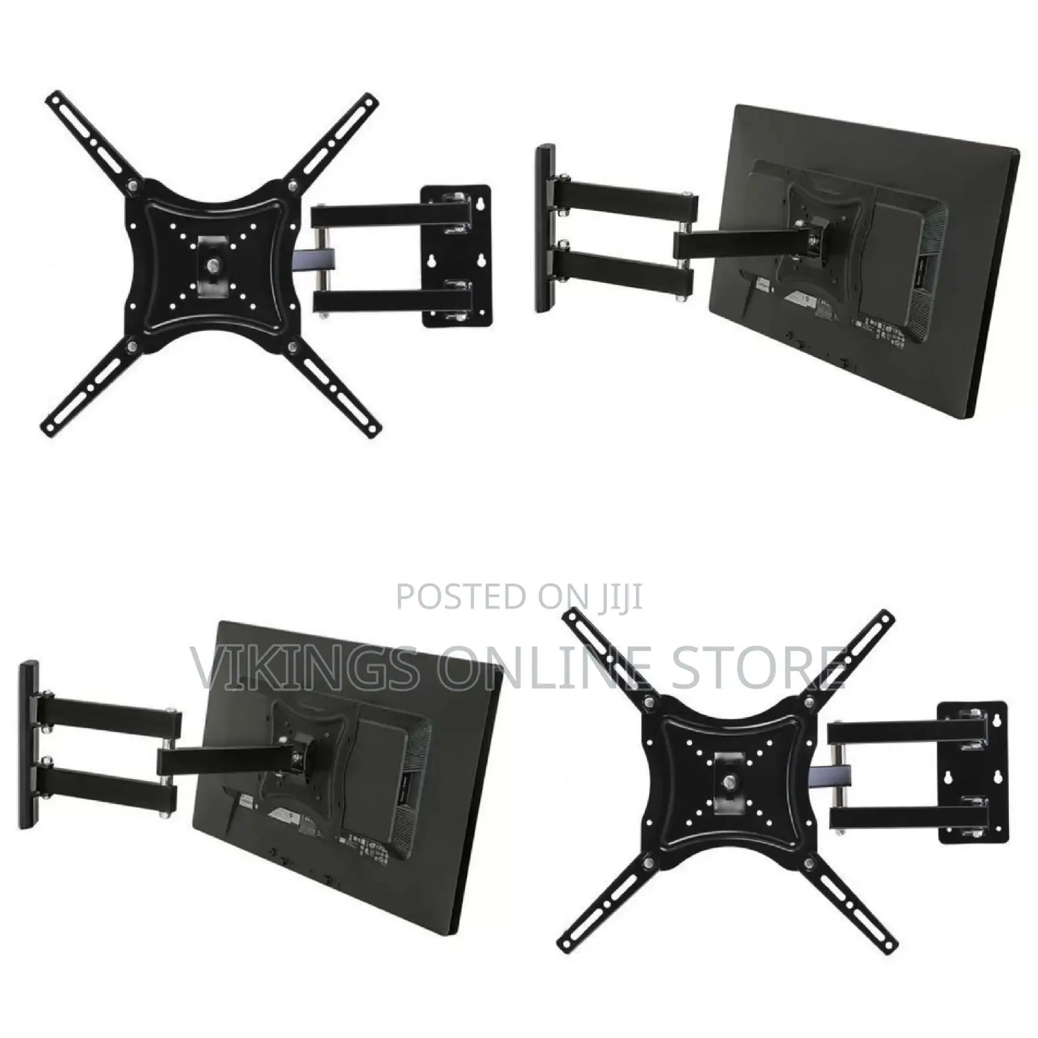 General Adjustable Full Motion TV Wall Mount 14"-55"- Black