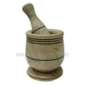 A Motar and Pounding Stick - Brown
