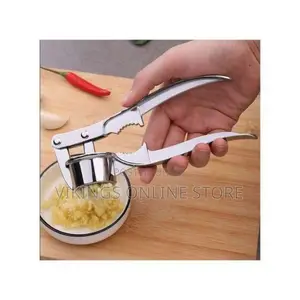 Stainless Steel Garlic Press - Silver