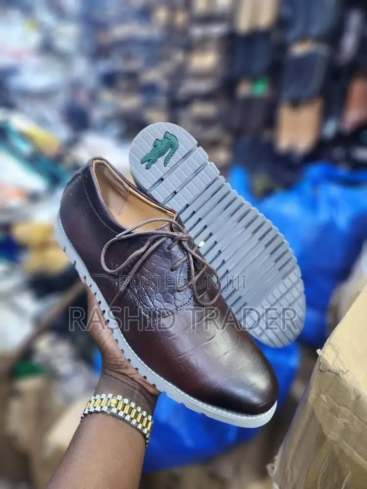 Crocodile Men's Gentle Shoes Coffee Brown