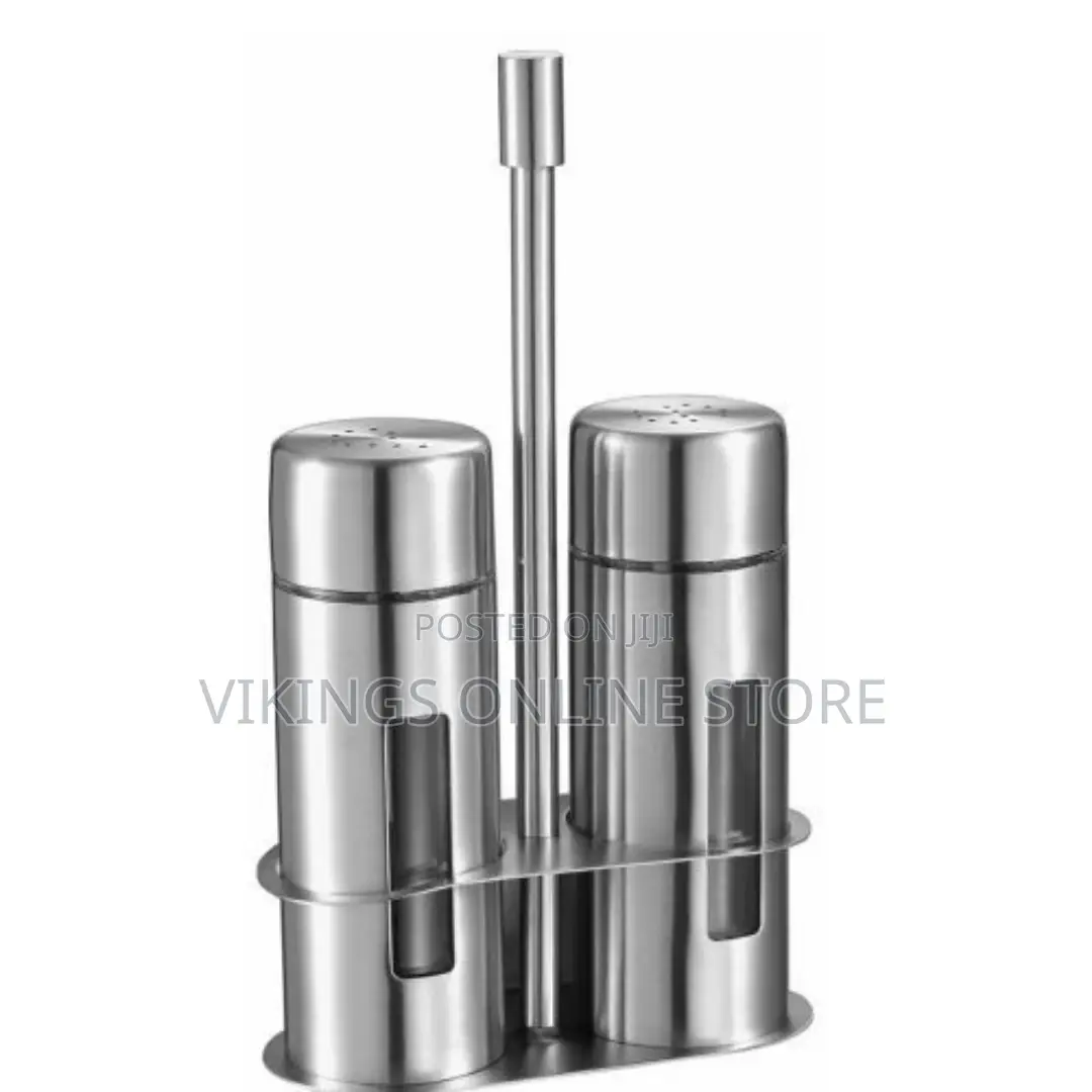 Spice Salt and Pepper Shaker Storage Containers - Silver