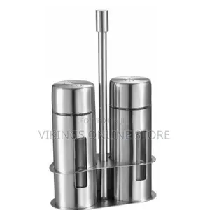 Spice Salt and Pepper Shaker Storage Containers - Silver