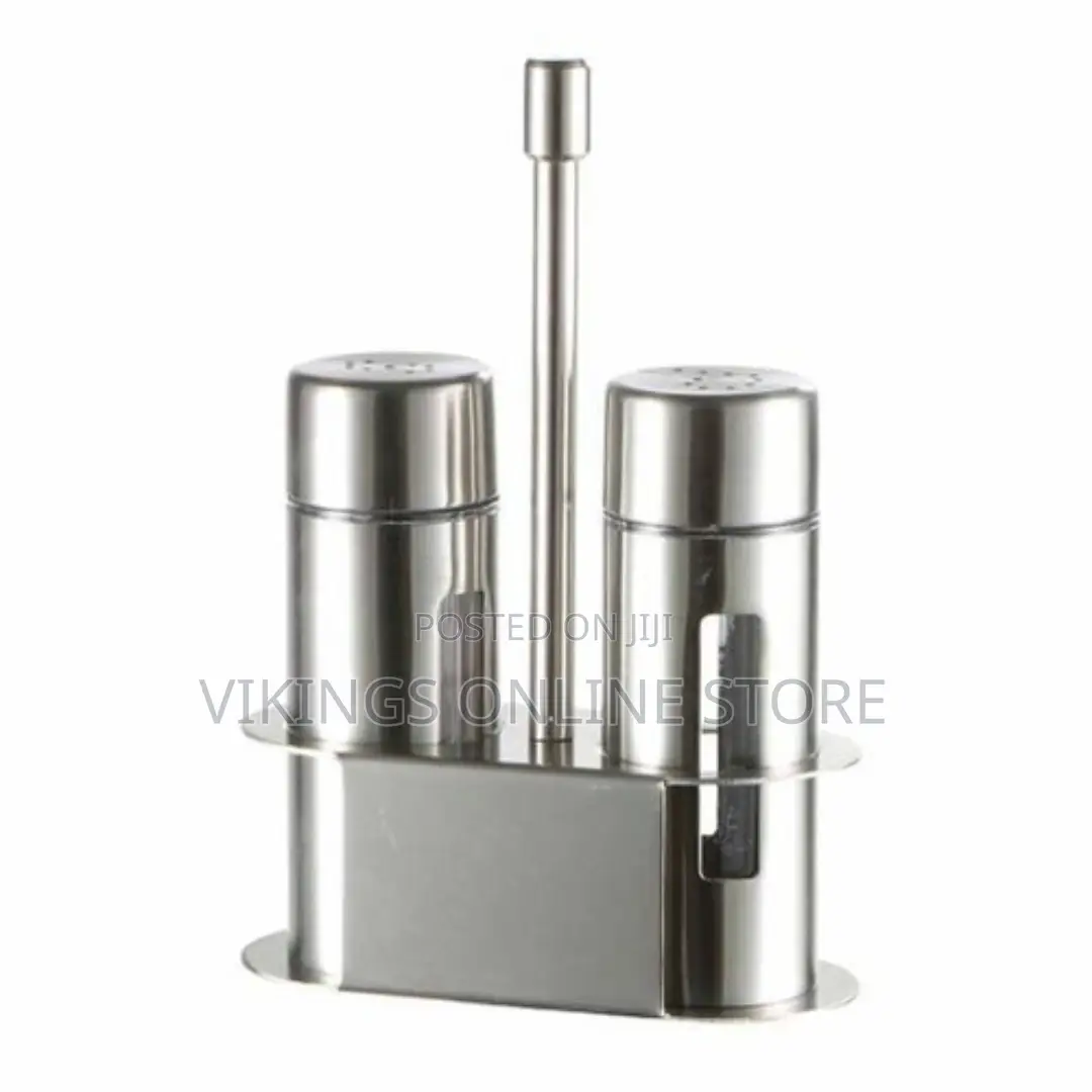 Spice Salt and Pepper Shaker Storage Containers - Silver