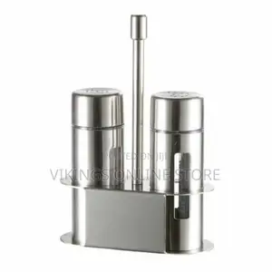 Spice Salt and Pepper Shaker Storage Containers - Silver