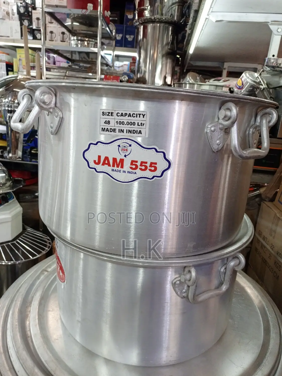 100L Sauce Pan Indian Made ( Gauge 4, Size 48) Heavy Duty