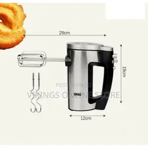 DSP 5-Speed Hand Cake Mixer With Beater, Dough Hook - Silver