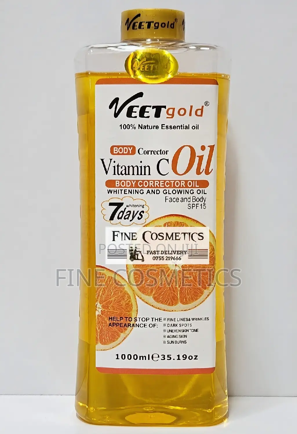 VEETGOLD VITAMIN C OIL | 7days Whitening Glowing Body Oil.