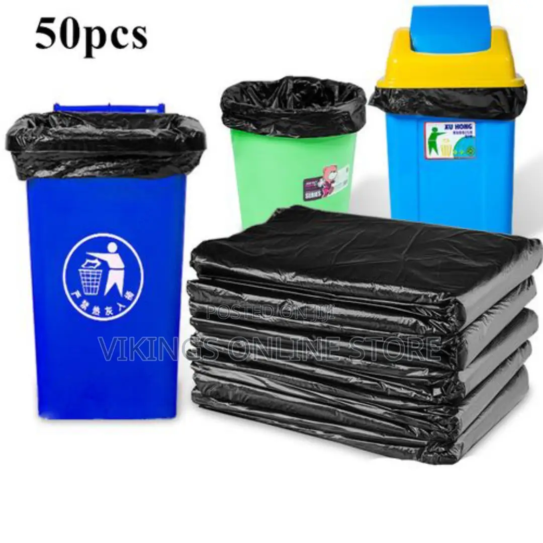 50pcs Large Garbage Bag Thickened Blaplastic Rubbish Bag