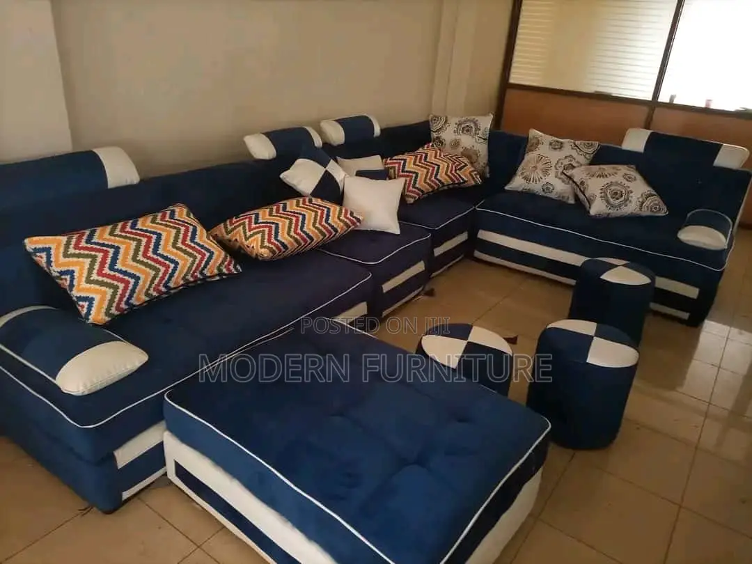 Blue Scofield Sofa Set of 15 Seaters Call Us On