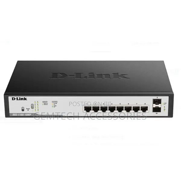 D-Link DGS-F1100-10PS-E 8port Poe Gigabit Smart Managed