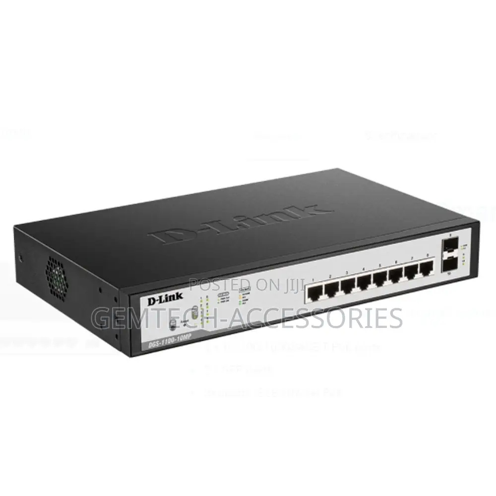 D-Link DGS-F1100-10PS-E 8port Poe Gigabit Smart Managed