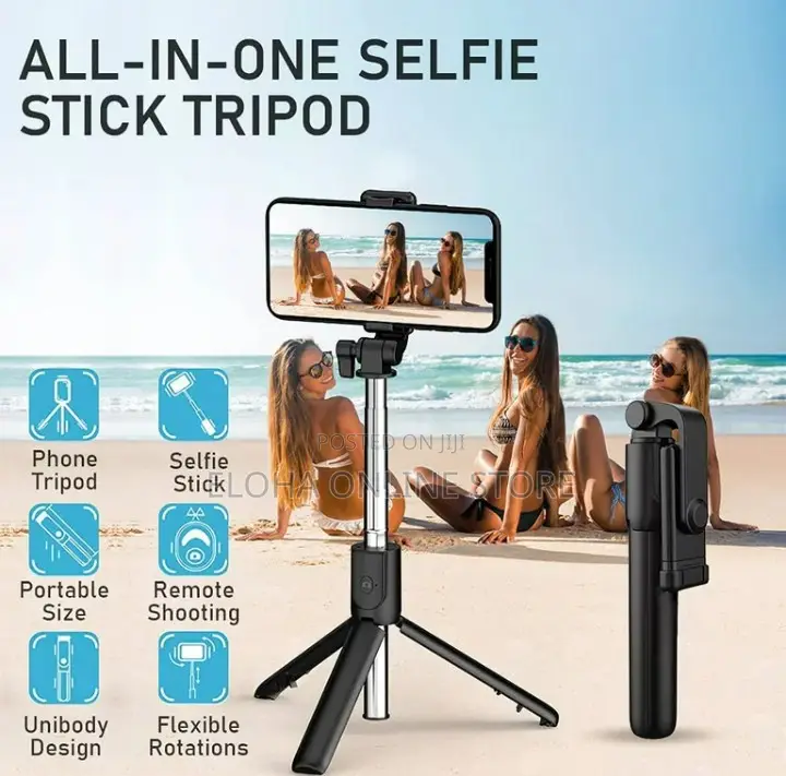 4 in 1 Selfie Stick Tripod With Light