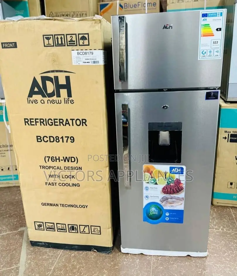 Brand New ADH 276L Double Door Refrigerator With Dispenser