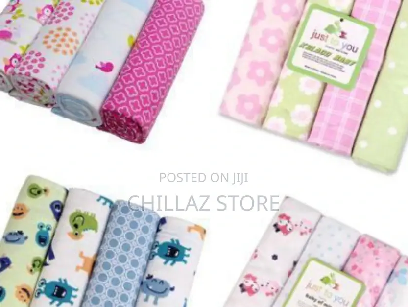 4pcs Cotton New Born Baby Receiving Bedsheets
