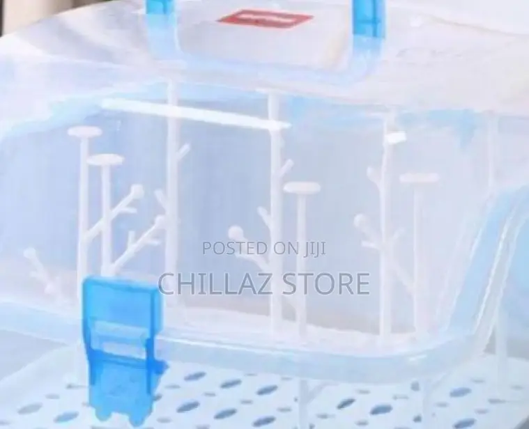 Baby Bottle Drying Rack Storage Box Anti-Dust Cover,