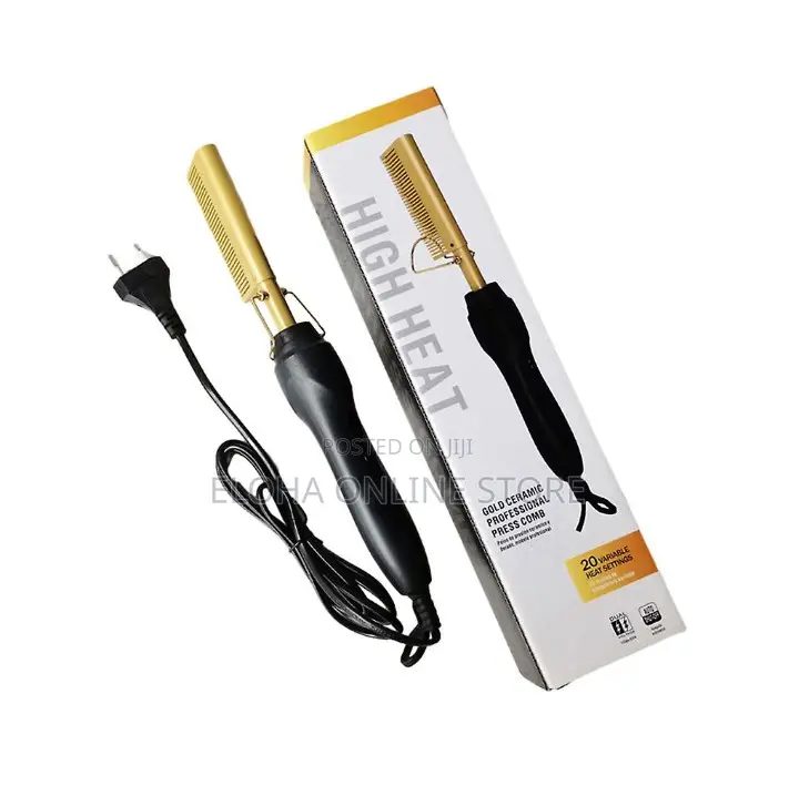 Portable Electric Hot Comb Hair Straightener