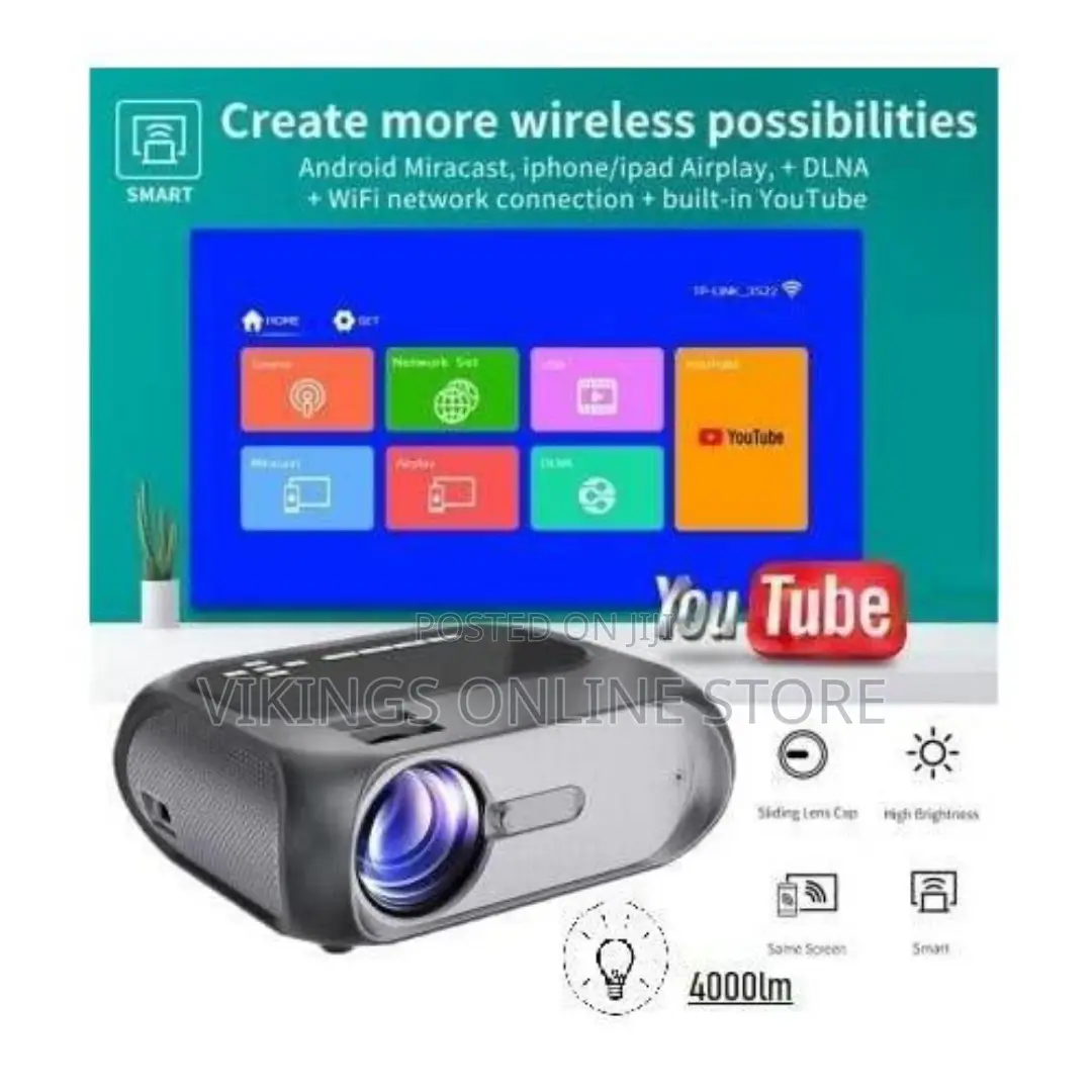 Borrego T7 HD 1080P Smart Home Theater Projector