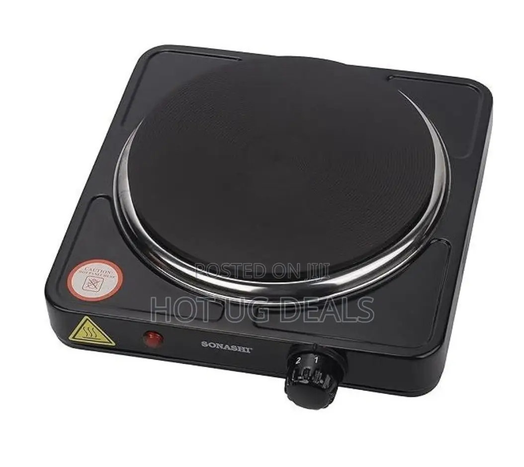 Sonashi Electric Single Solid Hot Plate-Black