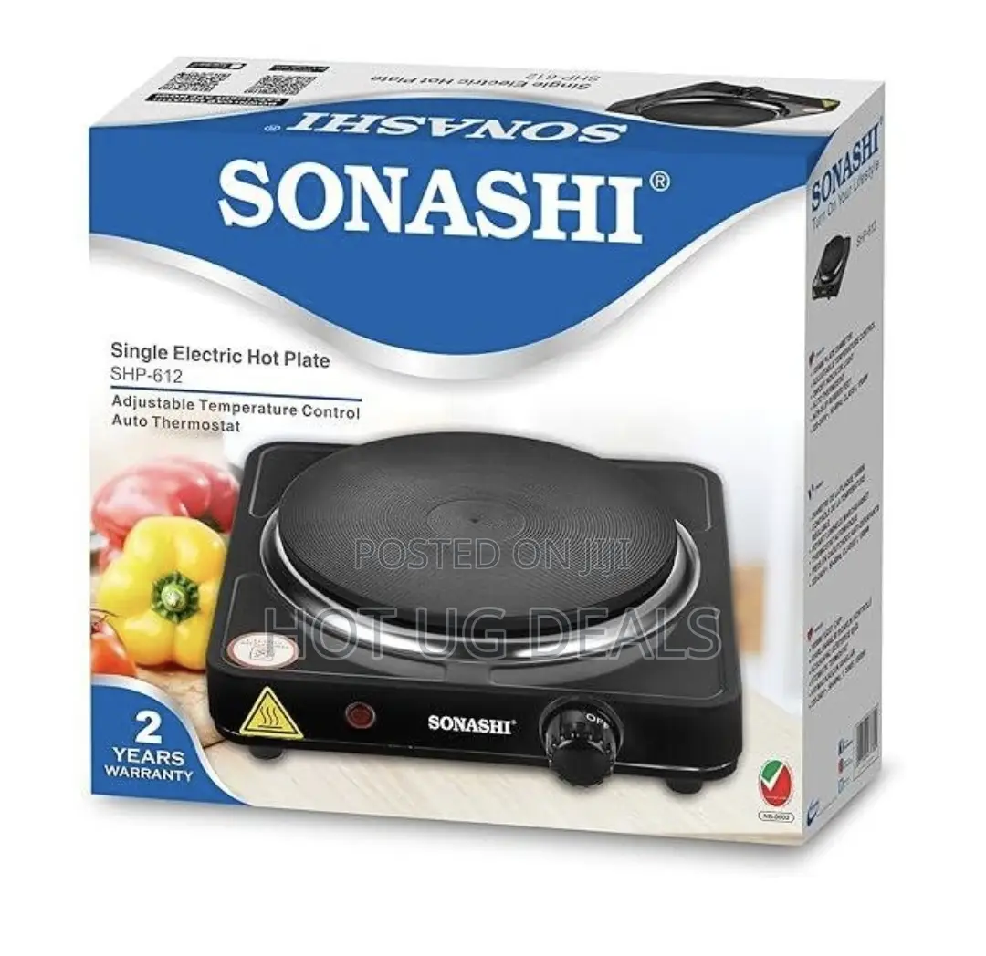 Sonashi Electric Single Solid Hot Plate-Black
