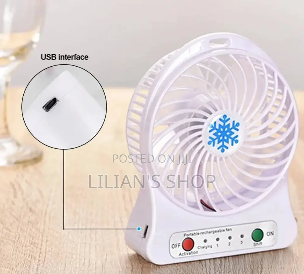Silent Usb Rechargeable Portable Fan