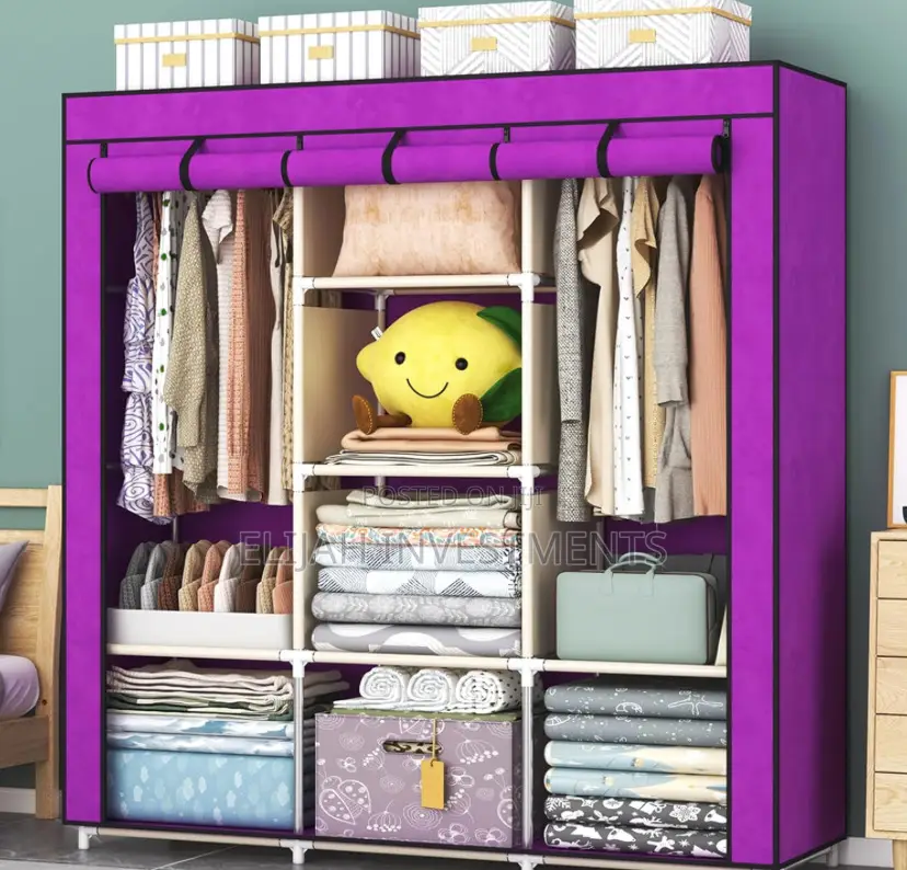3 Column Wardrobe With Woden Frame