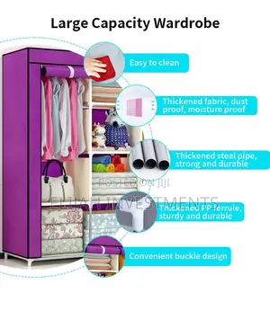 3 Column Wardrobe With Woden Frame