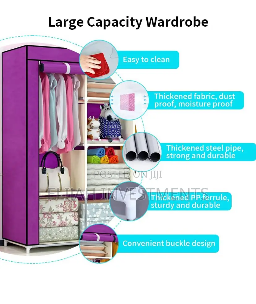 3 Column Wardrobe With Woden Frame