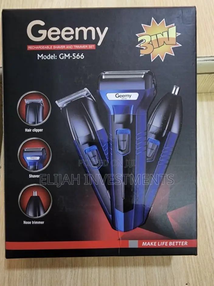 3in1 Rechargeable Geemy Shaver and Trimmer