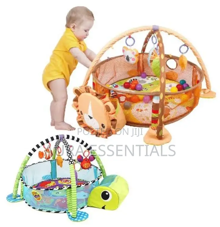 3 in 1 Cartoon Baby Infant Activity Gym Play Mat