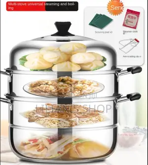 Stainless Steel 3 Tier Food Steamer 28cm