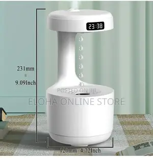 Anti Gravity Creative Air Humidifier With Led Time Display