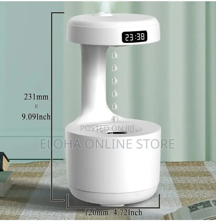 Anti Gravity Creative Air Humidifier With Led Time Display