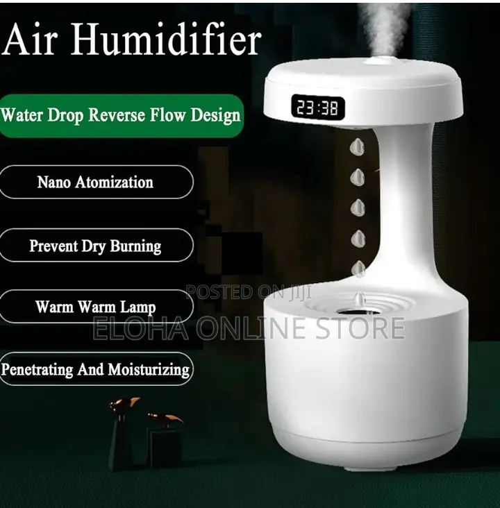 Anti Gravity Creative Air Humidifier With Led Time Display