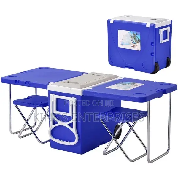 Portable Cooler With Foldable Table And 2 Seats
