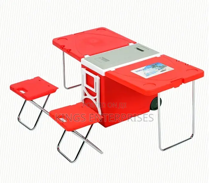 Portable Cooler With Foldable Table And 2 Seats