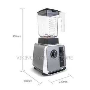 Hoffmans Heavy Duty Commercial Blender - Silver, Transparent