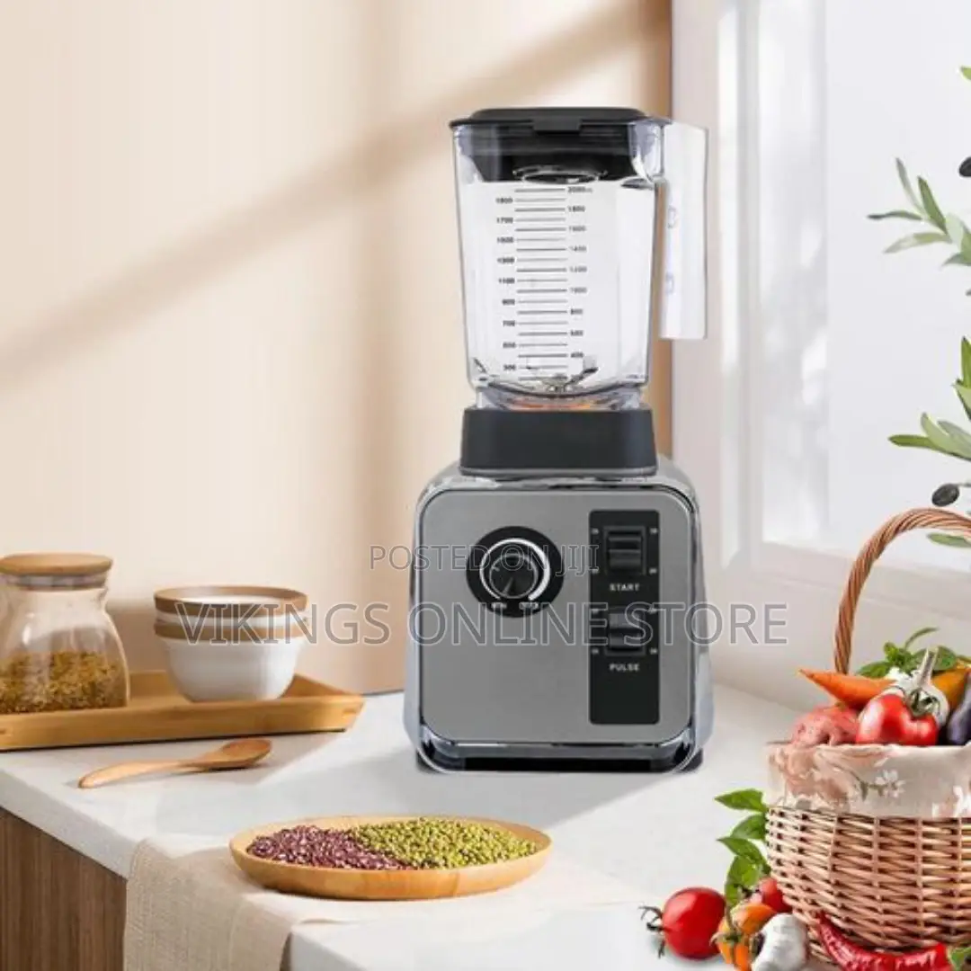 Hoffmans Heavy Duty Commercial Blender - Silver, Transparent