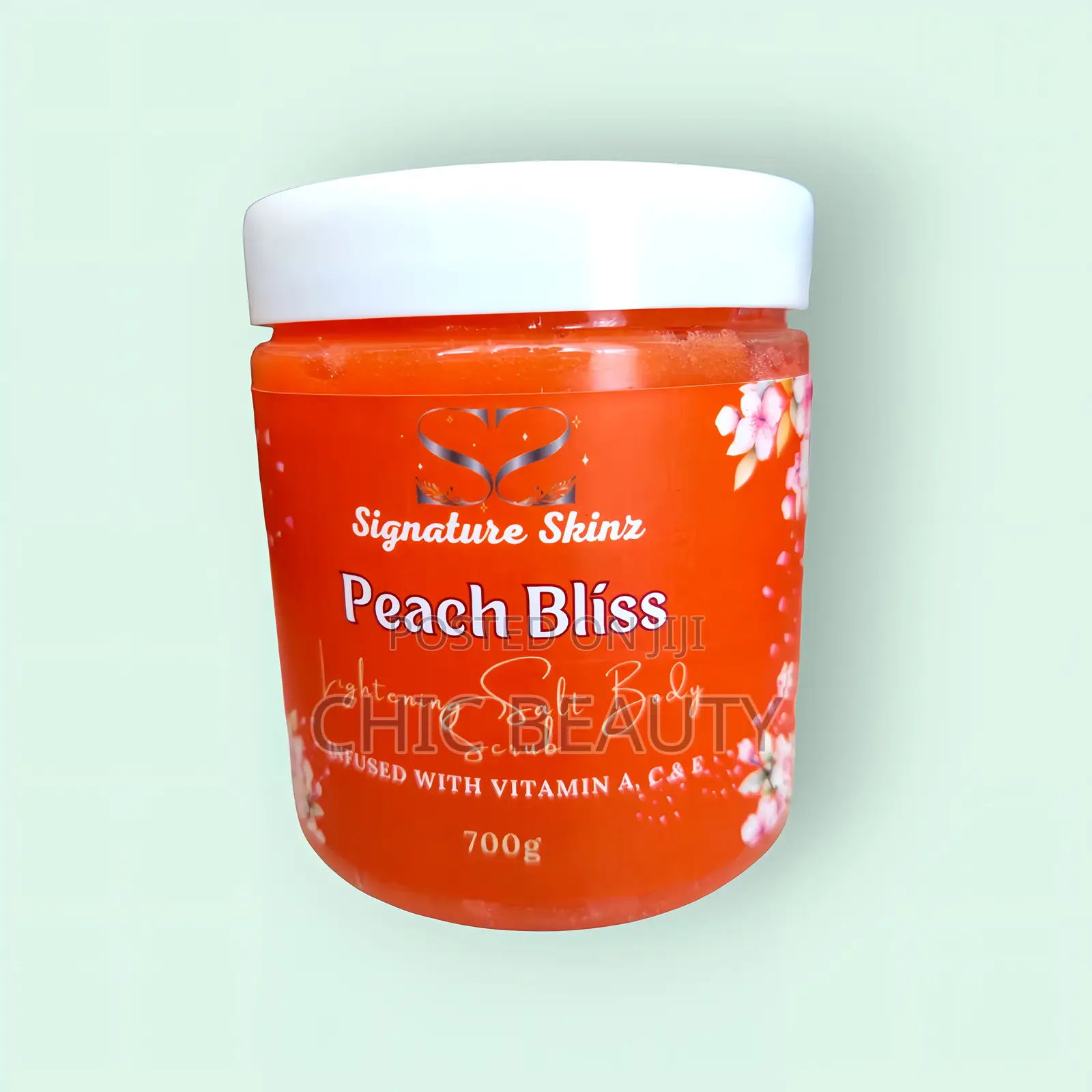 Peach Bliss Skin Lightening Salt Body Scrub 700g