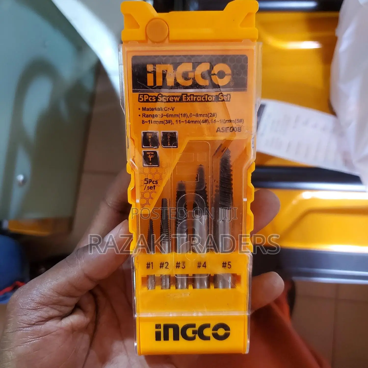 Ingco Screw Extractor Set 5pcs From 1,2,3,4,And 5