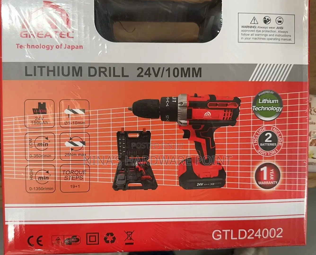 24v Cordless Drill Set