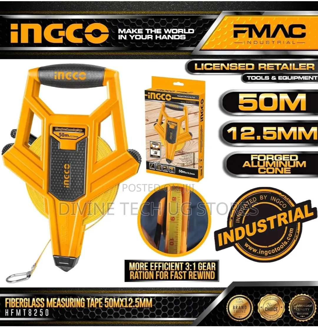 INGCO Fiber Glass Measuring Tape 50m / 165ft Measuring Tape