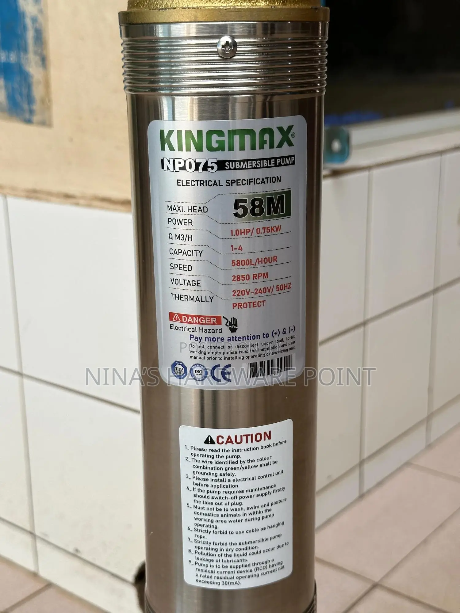Kingmax Water Pump 58mtrs