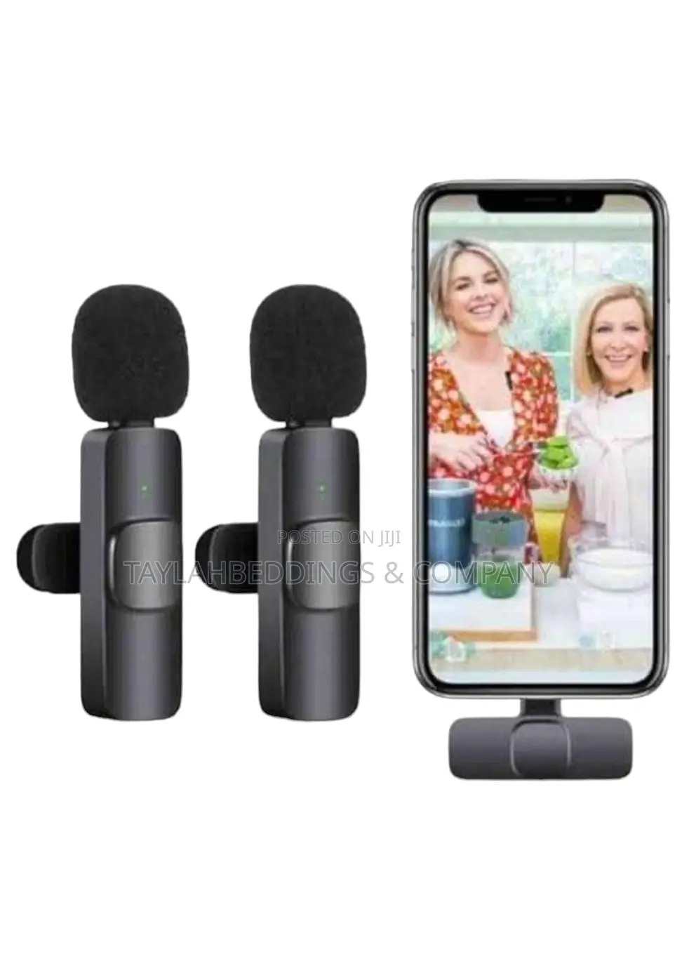  Dual Wireless Lavalier Microphone Plug Play, No Need APP