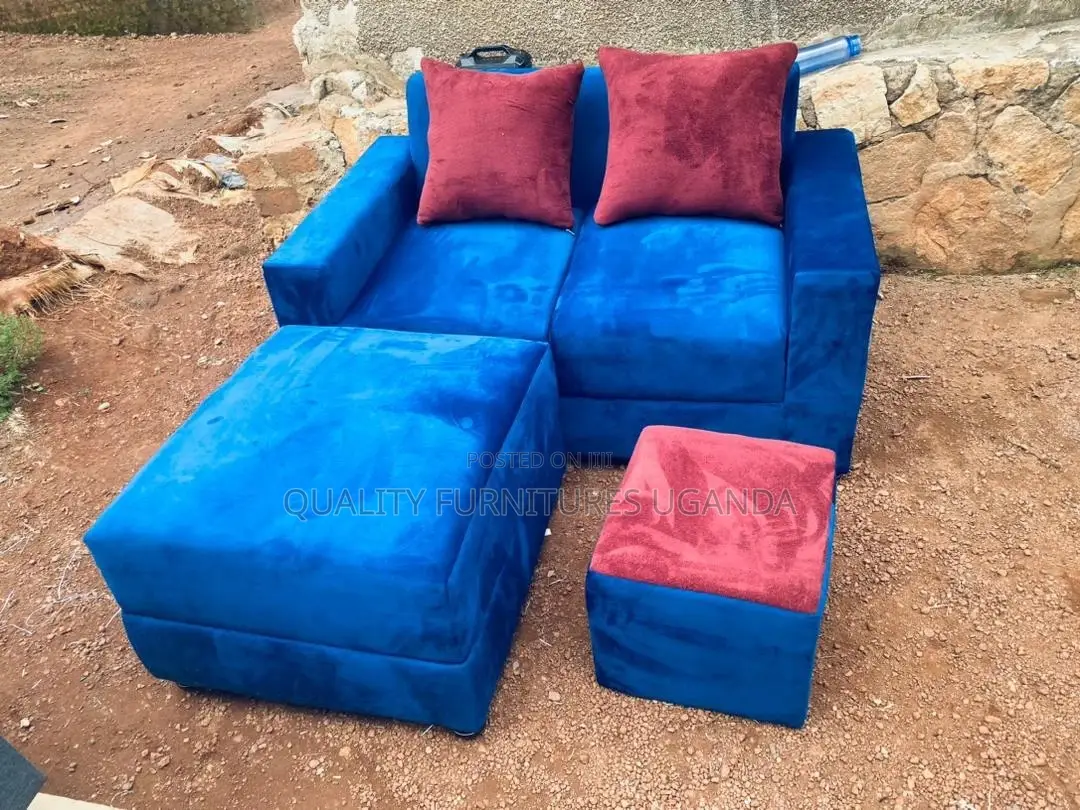 Simple L Sofa Set
