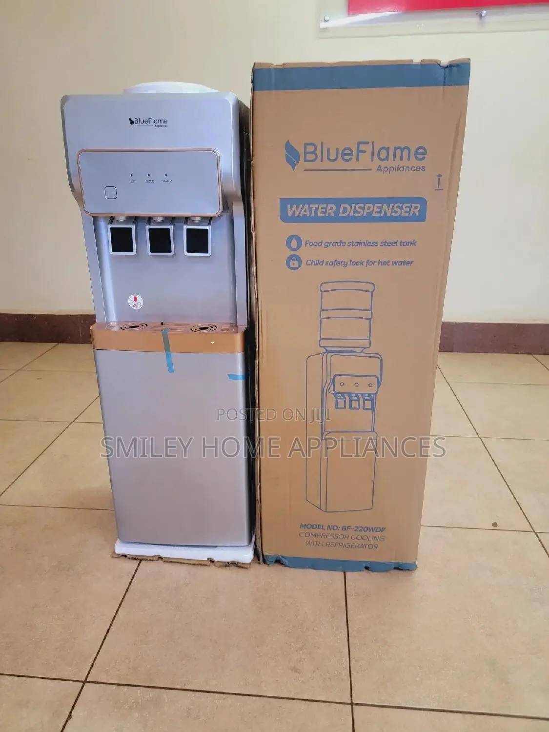 Blueframe Water Dispenser With a Refrigerator