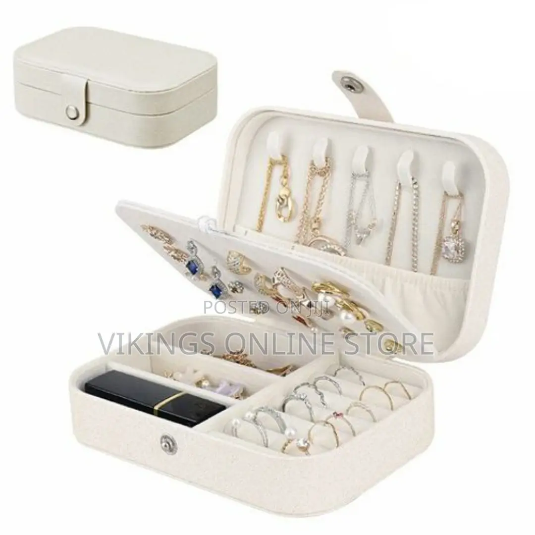 Double Layer Soft Travel Jewelry Box Organizer