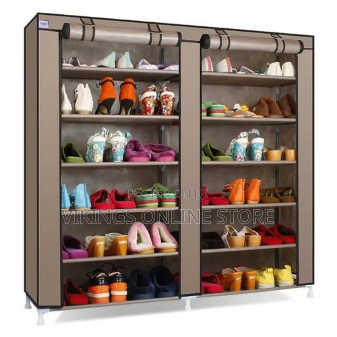 12 Layer Cloth Cabinet Double Dustproof Dampproof Shoe Rack