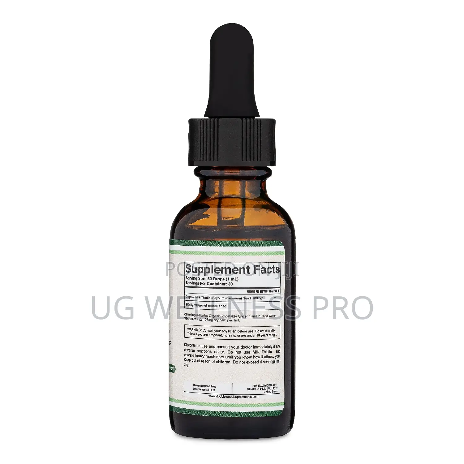 Organic Milk Thistle Liver Detox Supplement Drops 30 Servin