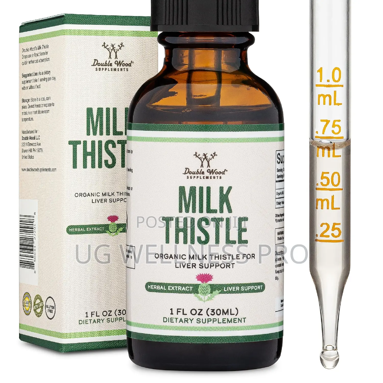 Organic Milk Thistle Liver Detox Supplement Drops 30 Servin